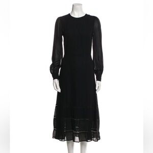 Reformation Valerie Black Long Sleeve Dress